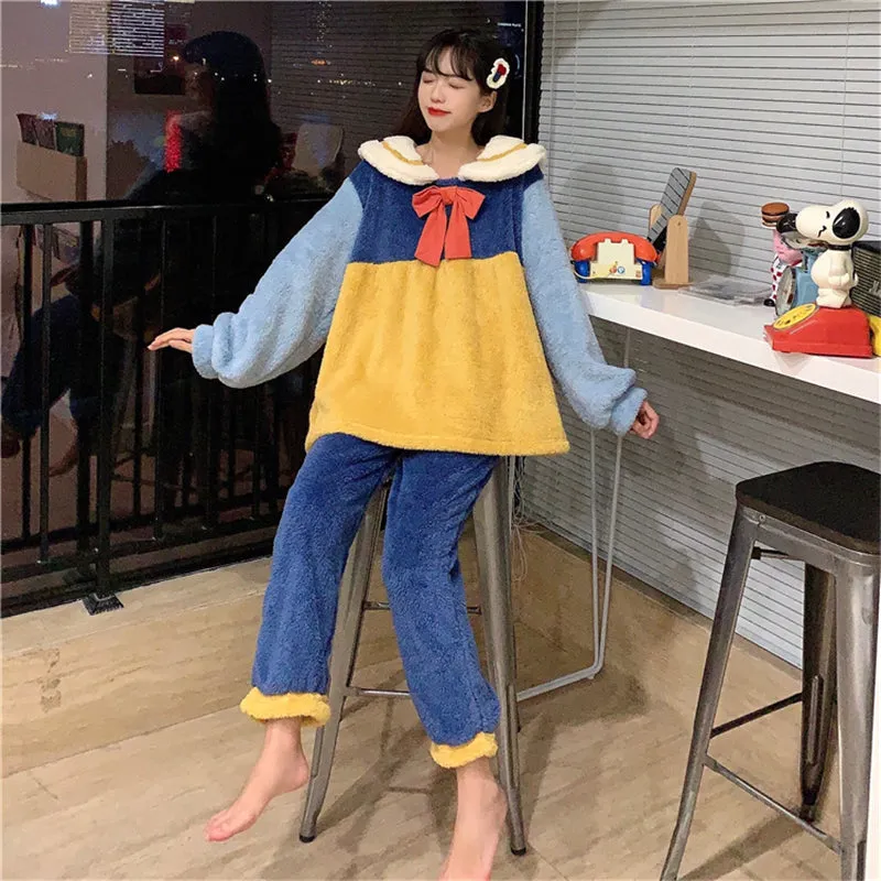 "CUTE CORAL FLEECE" PAJAMA SET N110302