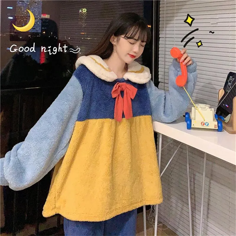 "CUTE CORAL FLEECE" PAJAMA SET N110302