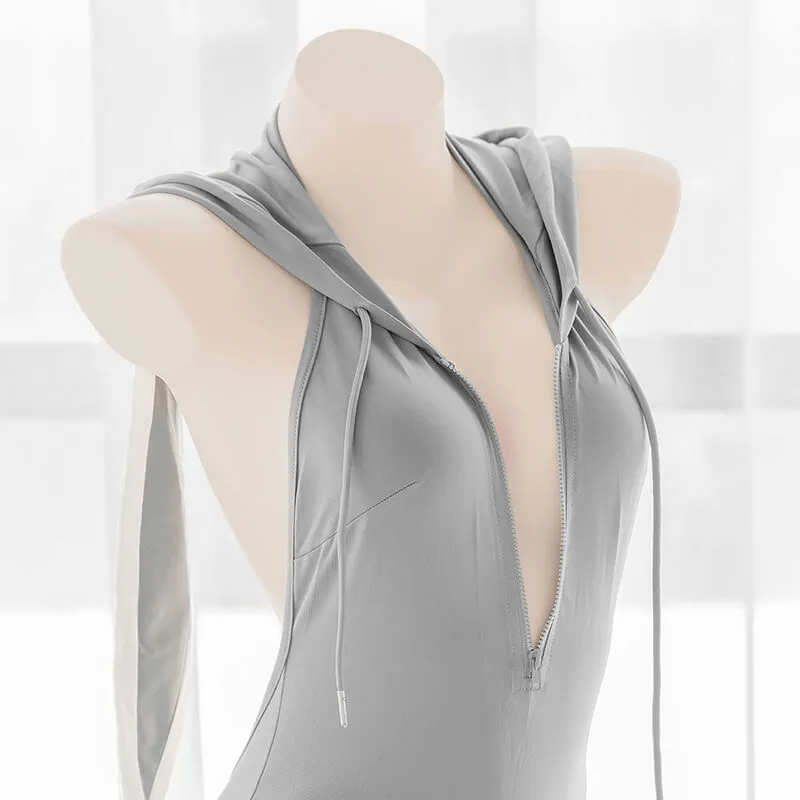 Rabbit Jumpsuit Vest Hoodie