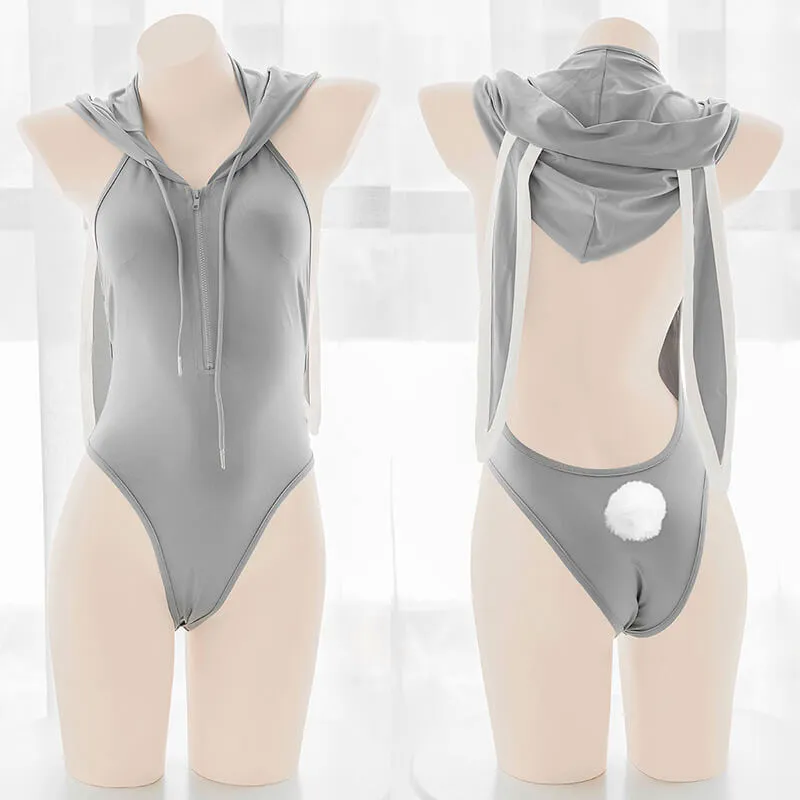 Rabbit Jumpsuit Vest Hoodie