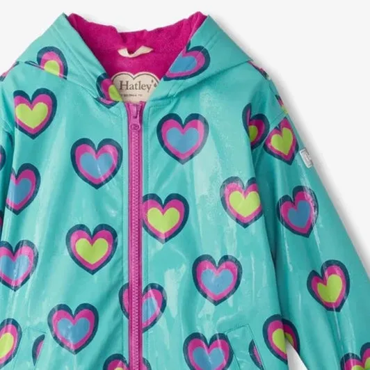 Rain Jacket - Colour Changing Hearts