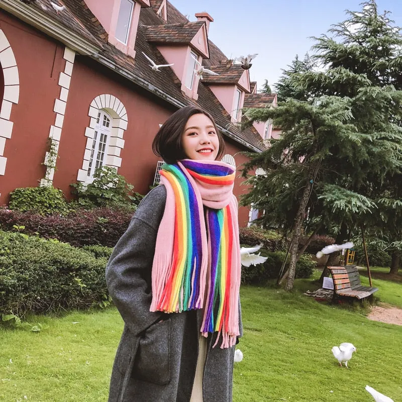 Rainbow Cashmere Scarf