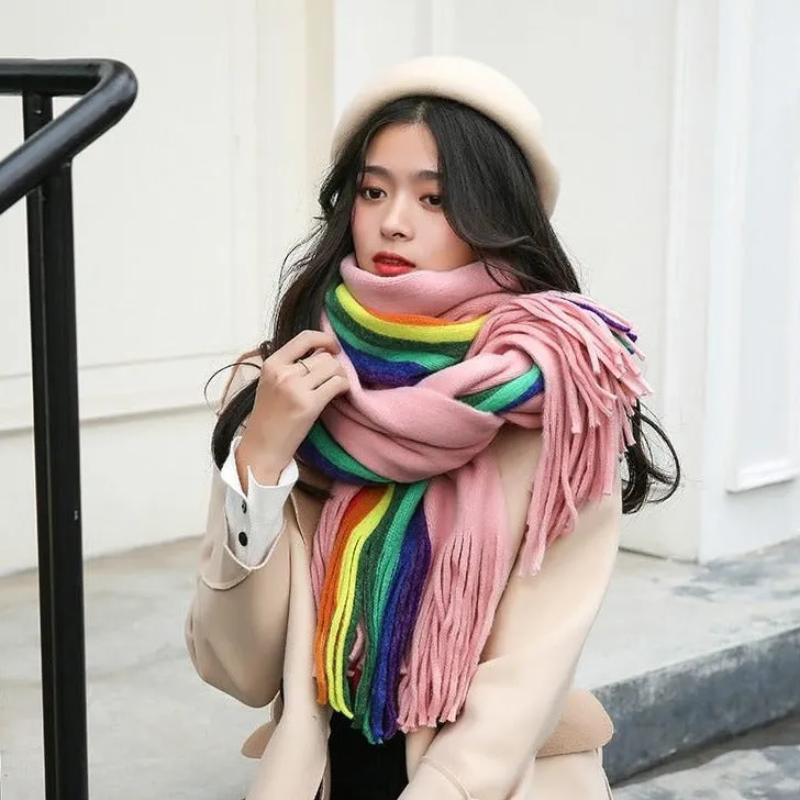 Rainbow Cashmere Scarf