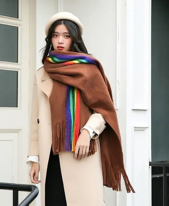 Rainbow Cashmere Scarf