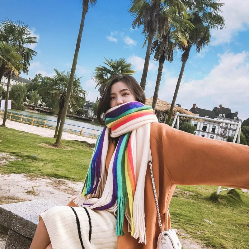 Rainbow Cashmere Scarf