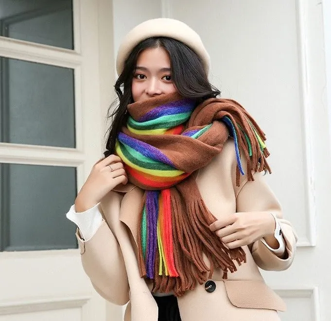 Rainbow Cashmere Scarf