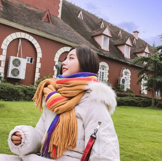 Rainbow Cashmere Scarf