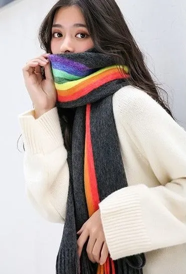 Rainbow Cashmere Scarf