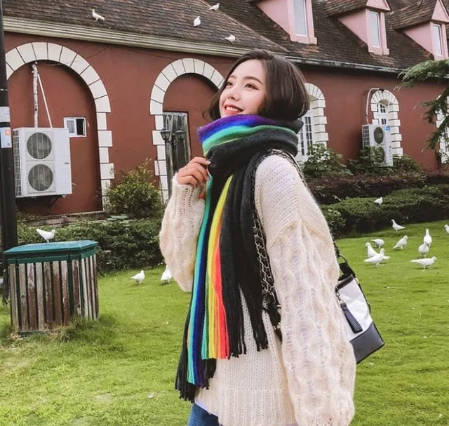 Rainbow Cashmere Scarf