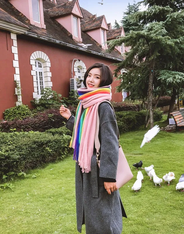 Rainbow Cashmere Scarf