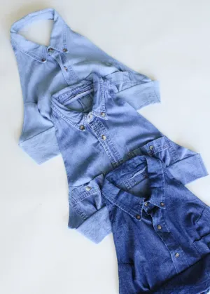 RCYCLD Denim Halter Top