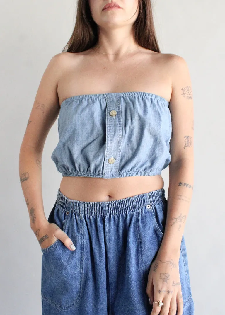 RCYCLD Denim Tube Top