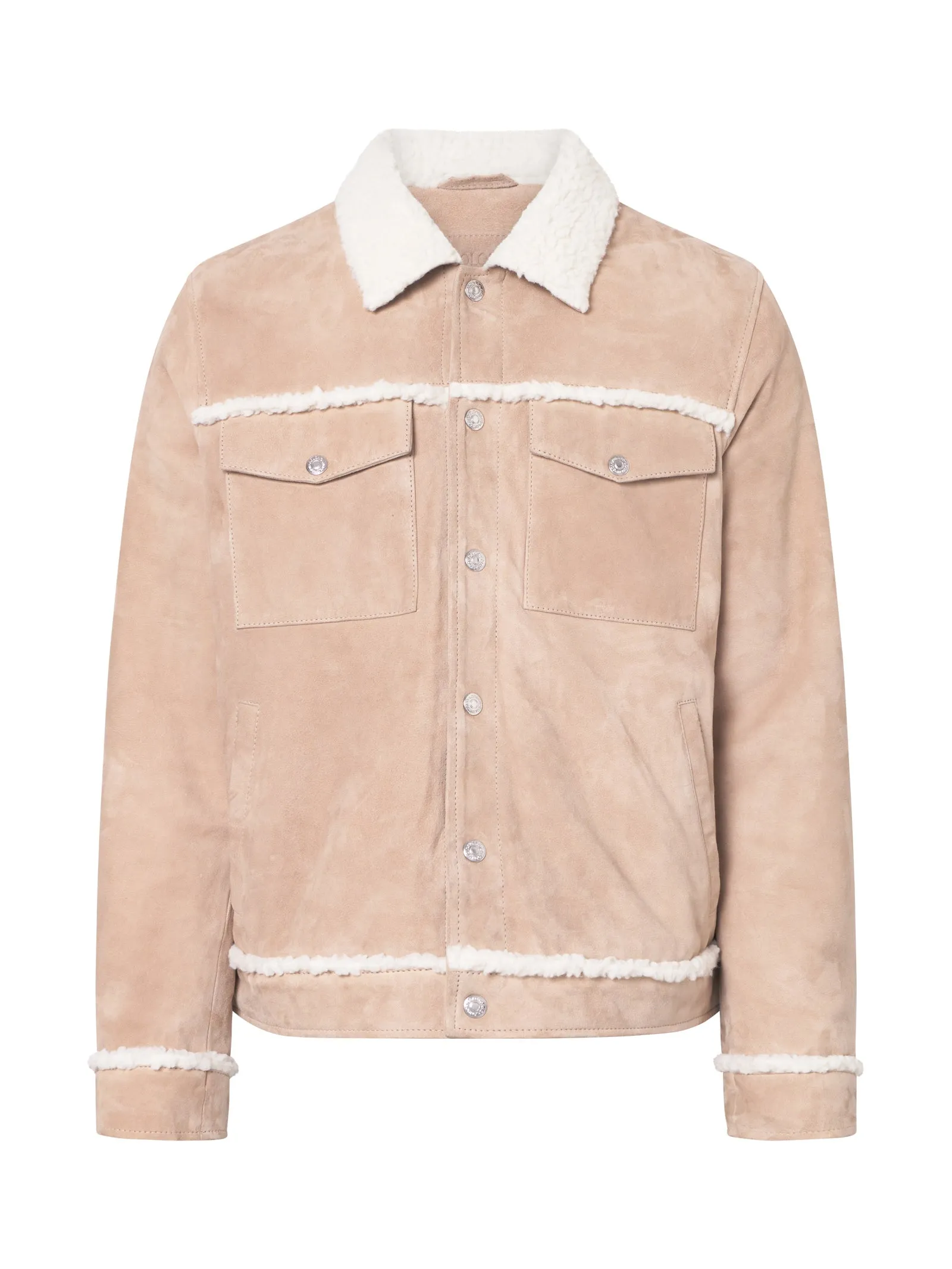 Real Suede Shearling Trucker Jacket