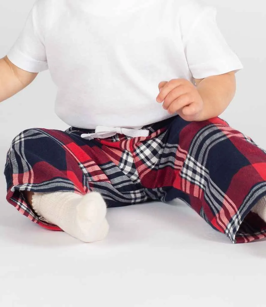 Red & Navy Tartan PJ Bottoms - 12-18 Months