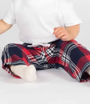 Red & Navy Tartan PJ Bottoms - 12-18 Months