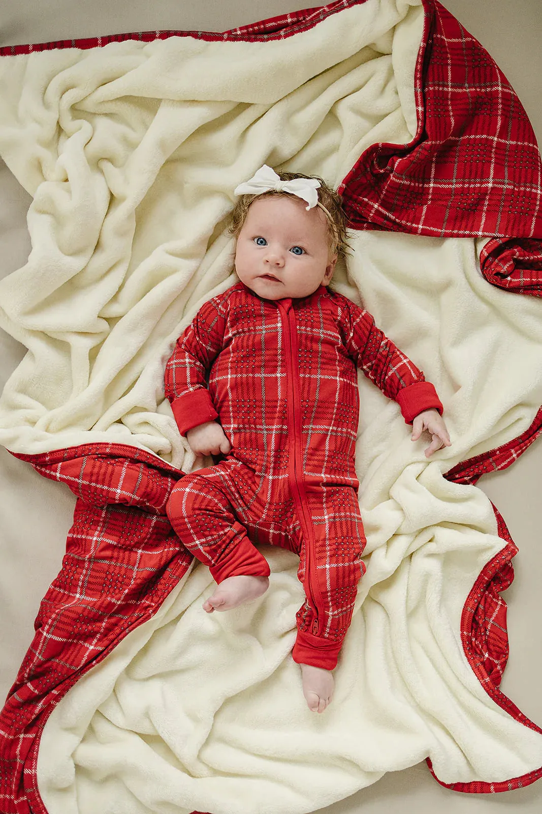 Red Bamboo Fleece Blanket