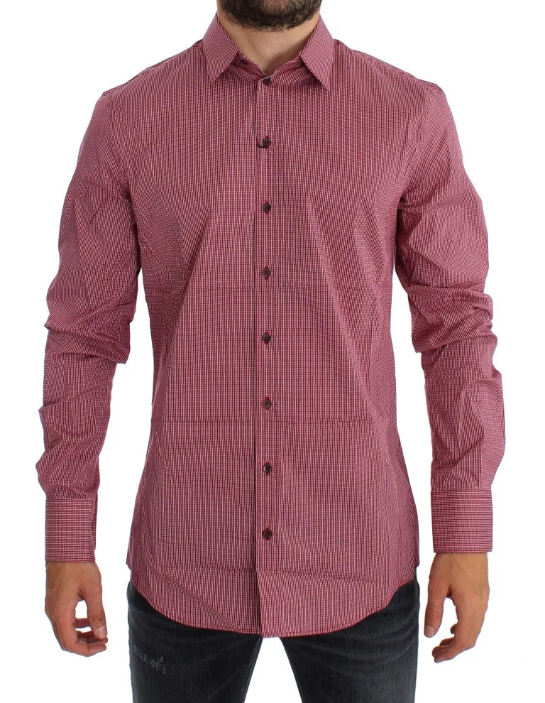 Red Checkered Slim Fit SICILIA Shirt