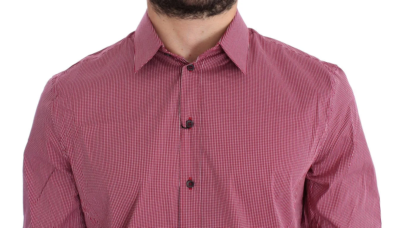 Red Checkered Slim Fit SICILIA Shirt