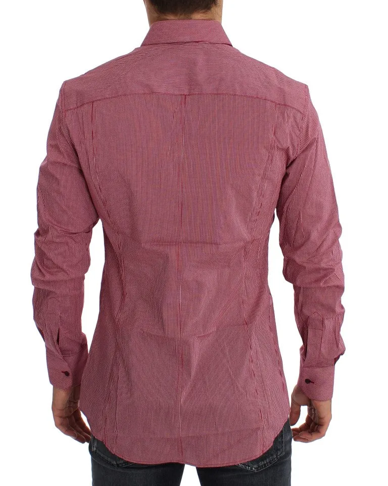 Red Checkered Slim Fit SICILIA Shirt