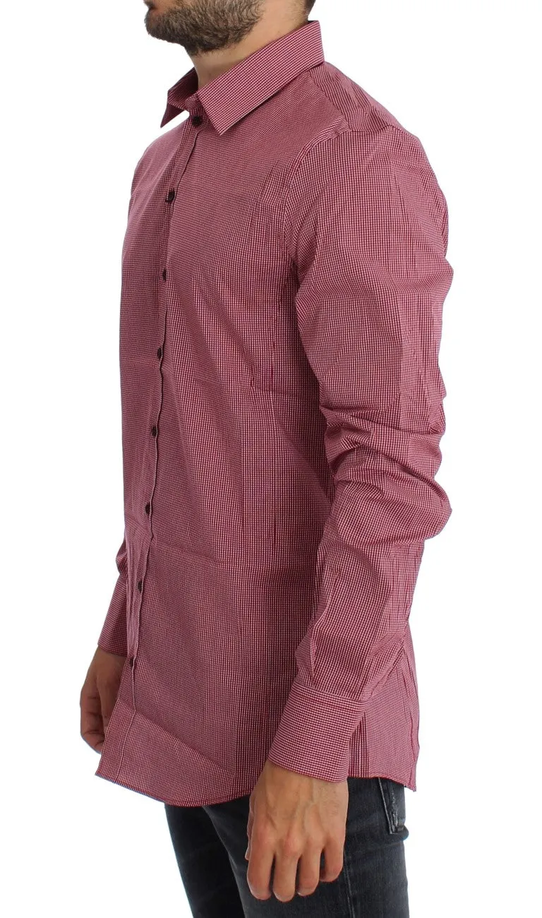 Red Checkered Slim Fit SICILIA Shirt