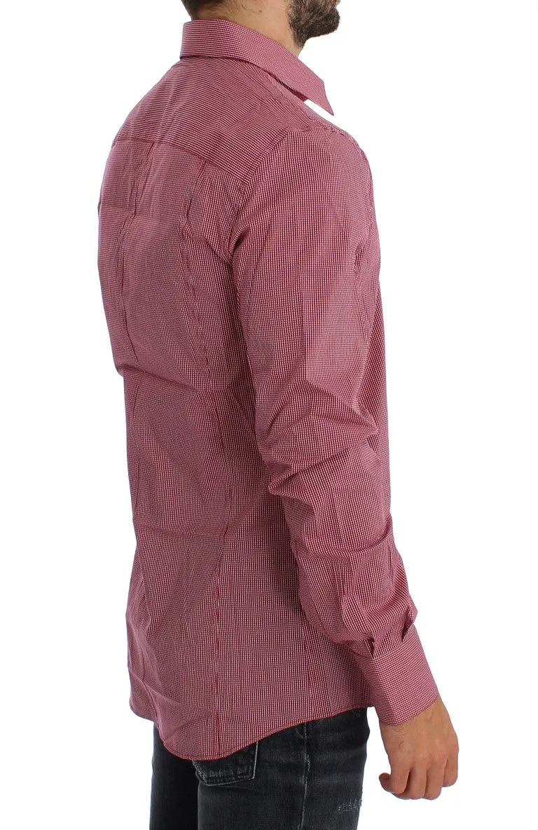 Red Checkered Slim Fit SICILIA Shirt
