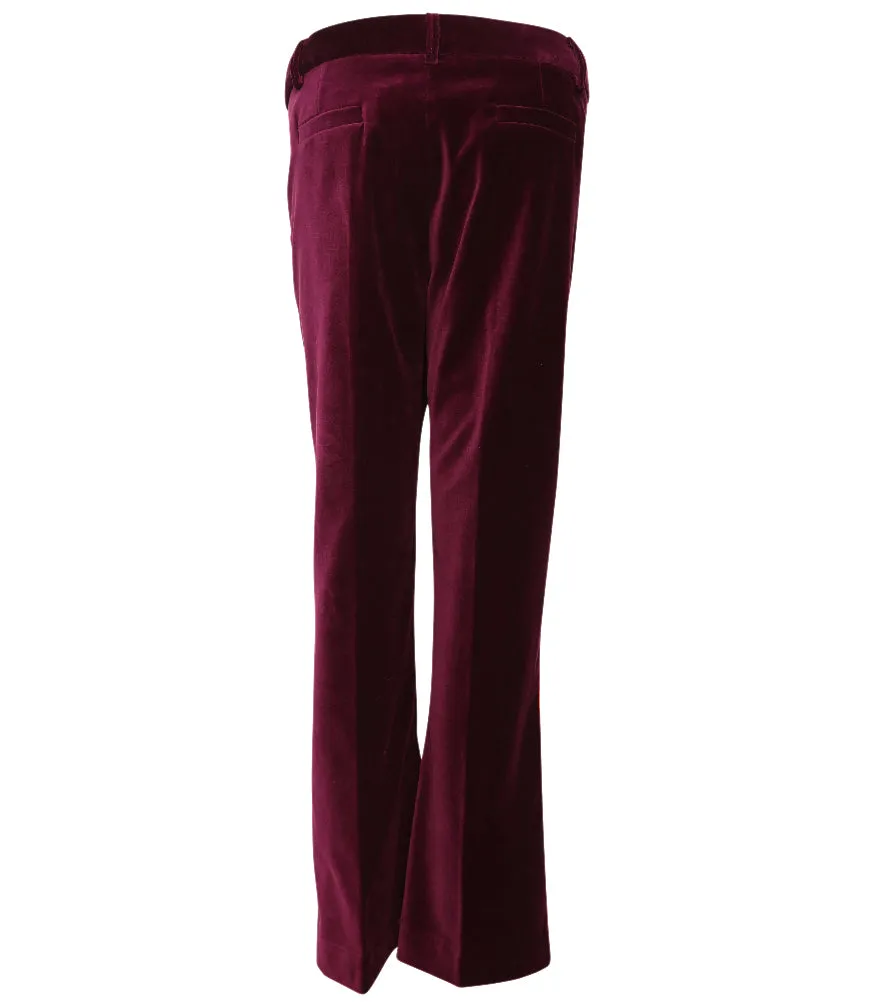 Red Flare Woven Pants