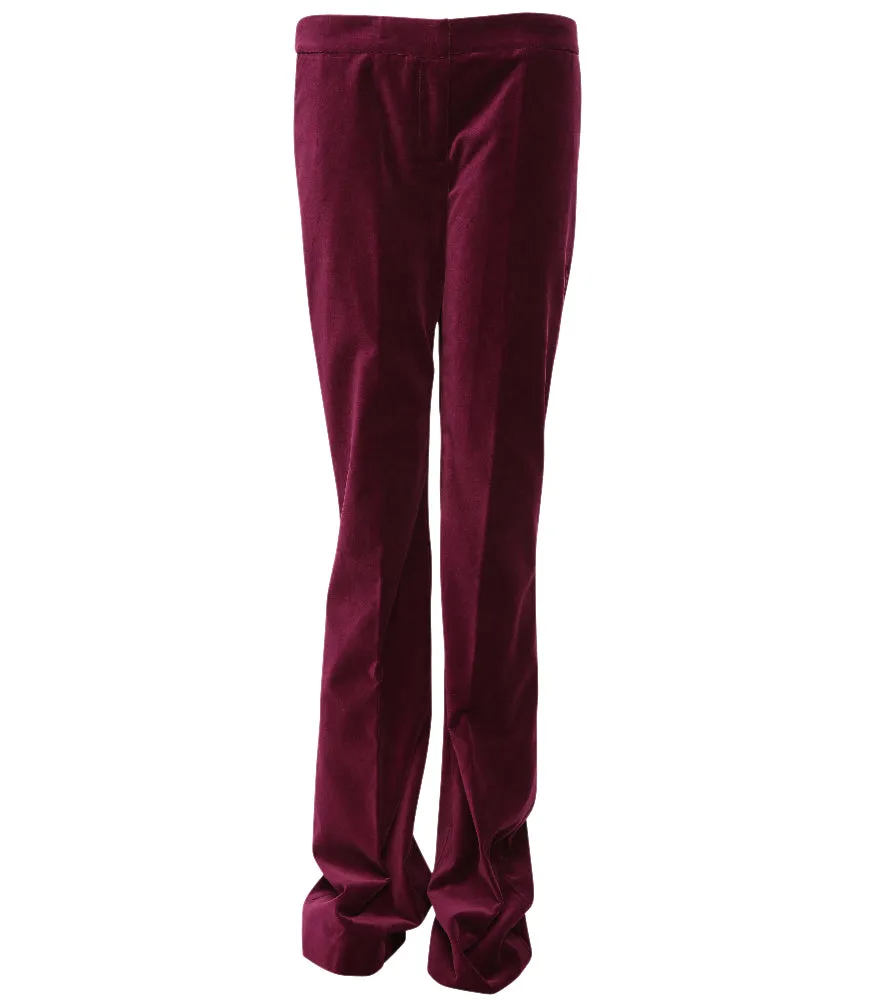 Red Flare Woven Pants