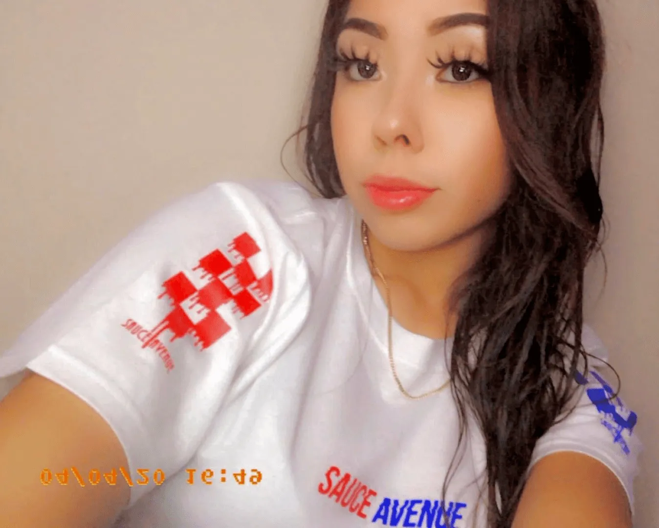 Red/Blue SA | White Tee (Solid Red/Blue Sleeves)
