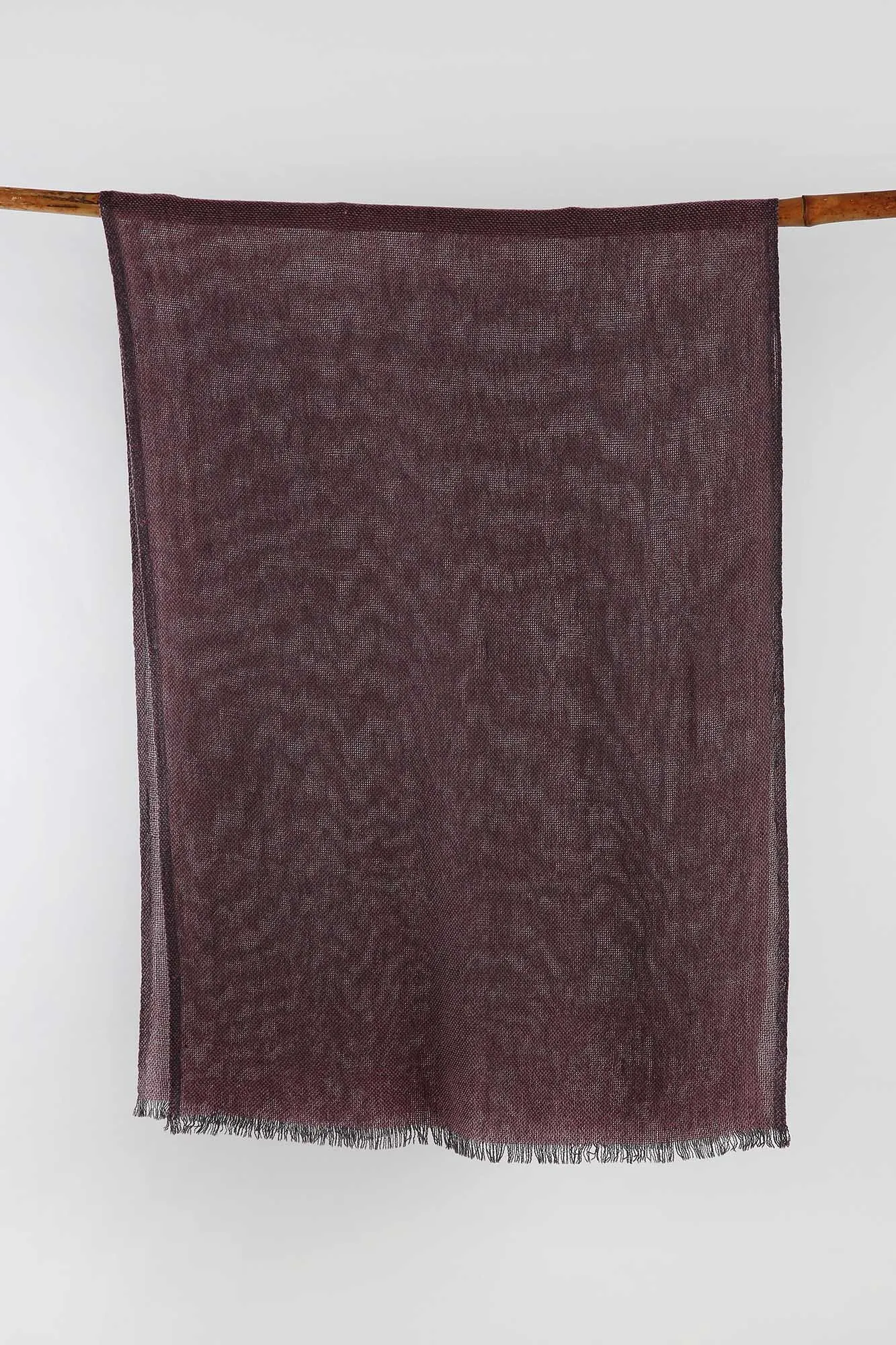 Regenerated Cashmere Scarf - Burgundy