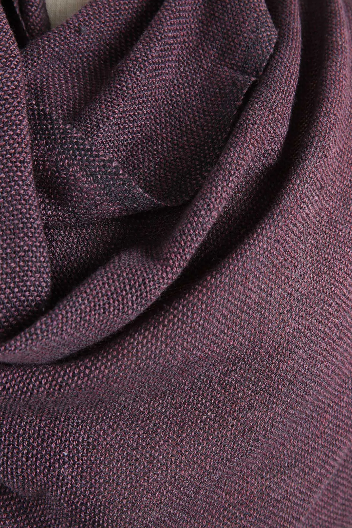 Regenerated Cashmere Scarf - Burgundy