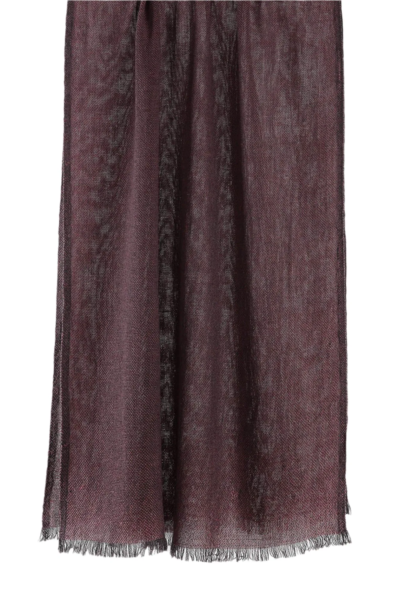 Regenerated Cashmere Scarf - Burgundy