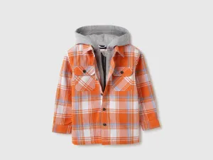 Regular Fit Hooded Neck Checkered Shirt