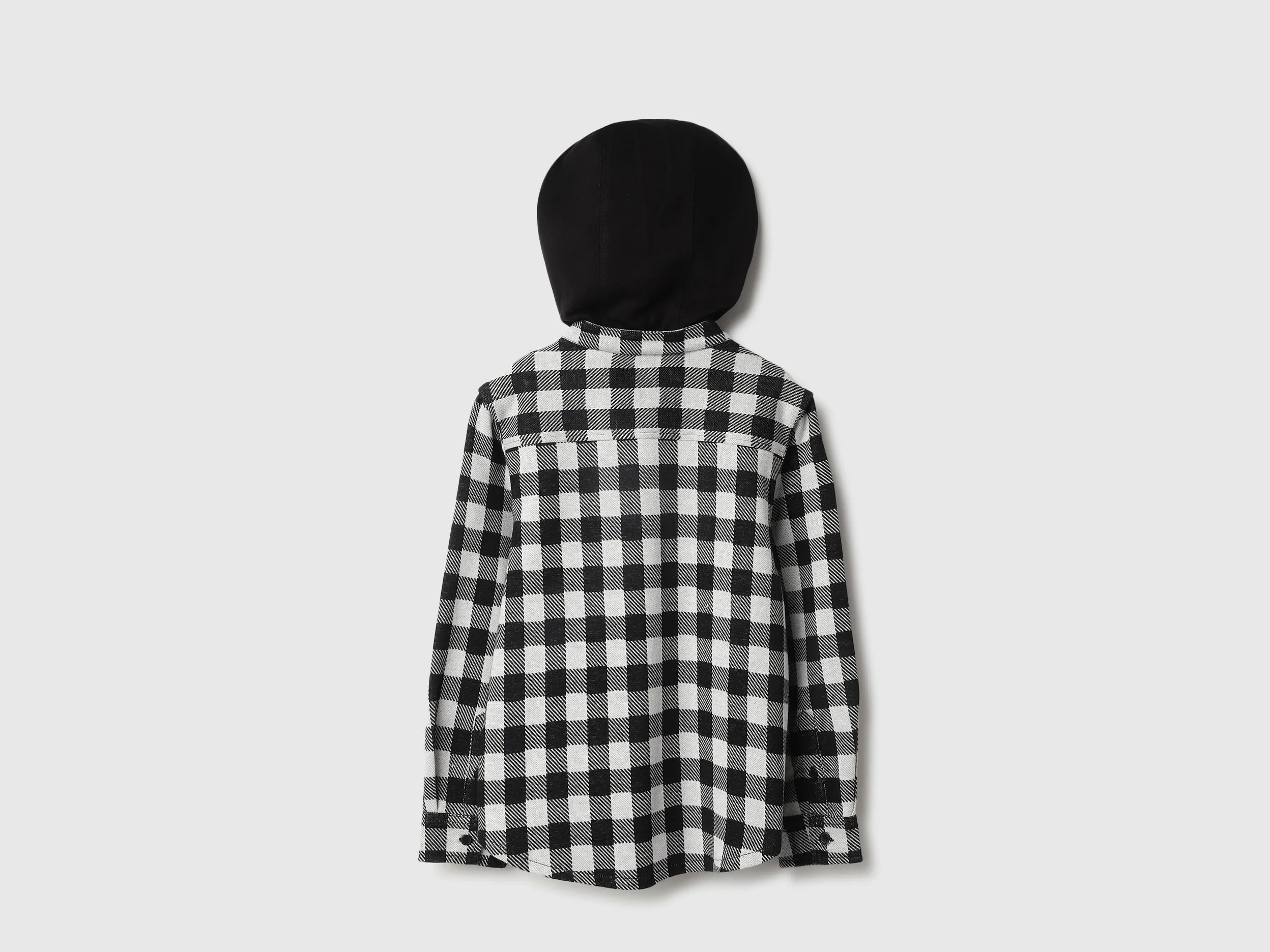 Regular Fit Hooded Neck Checkered Shirts