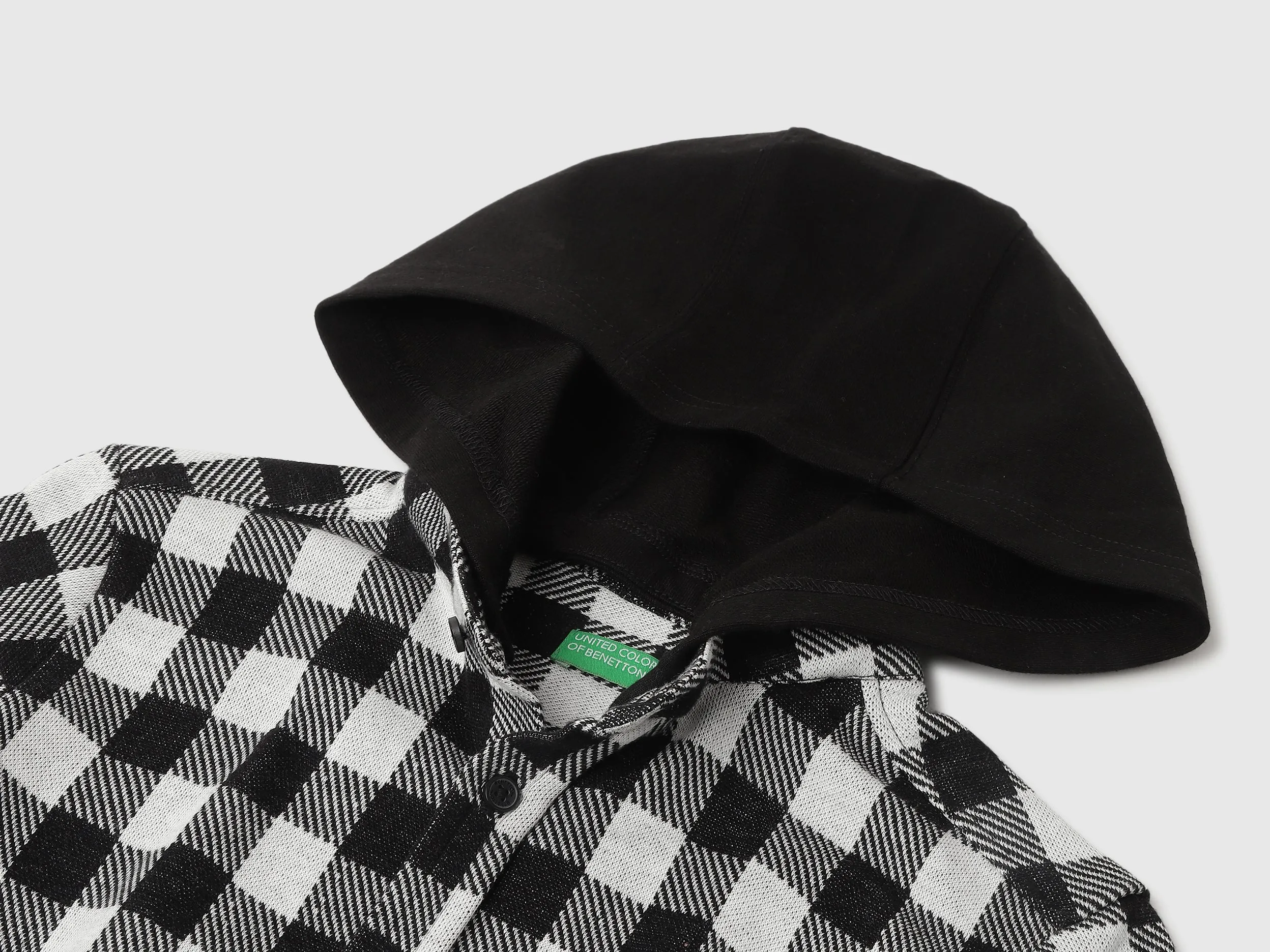 Regular Fit Hooded Neck Checkered Shirts