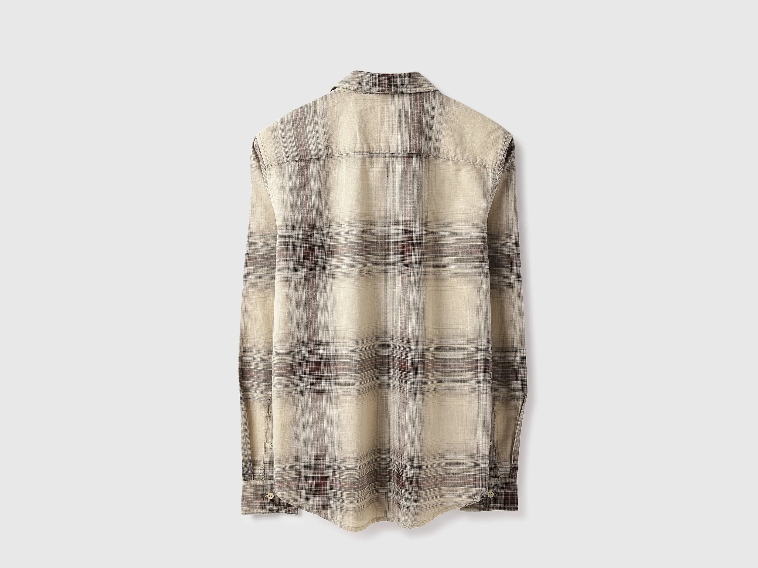 Regular Fit Spread Collar Checkered Shirt