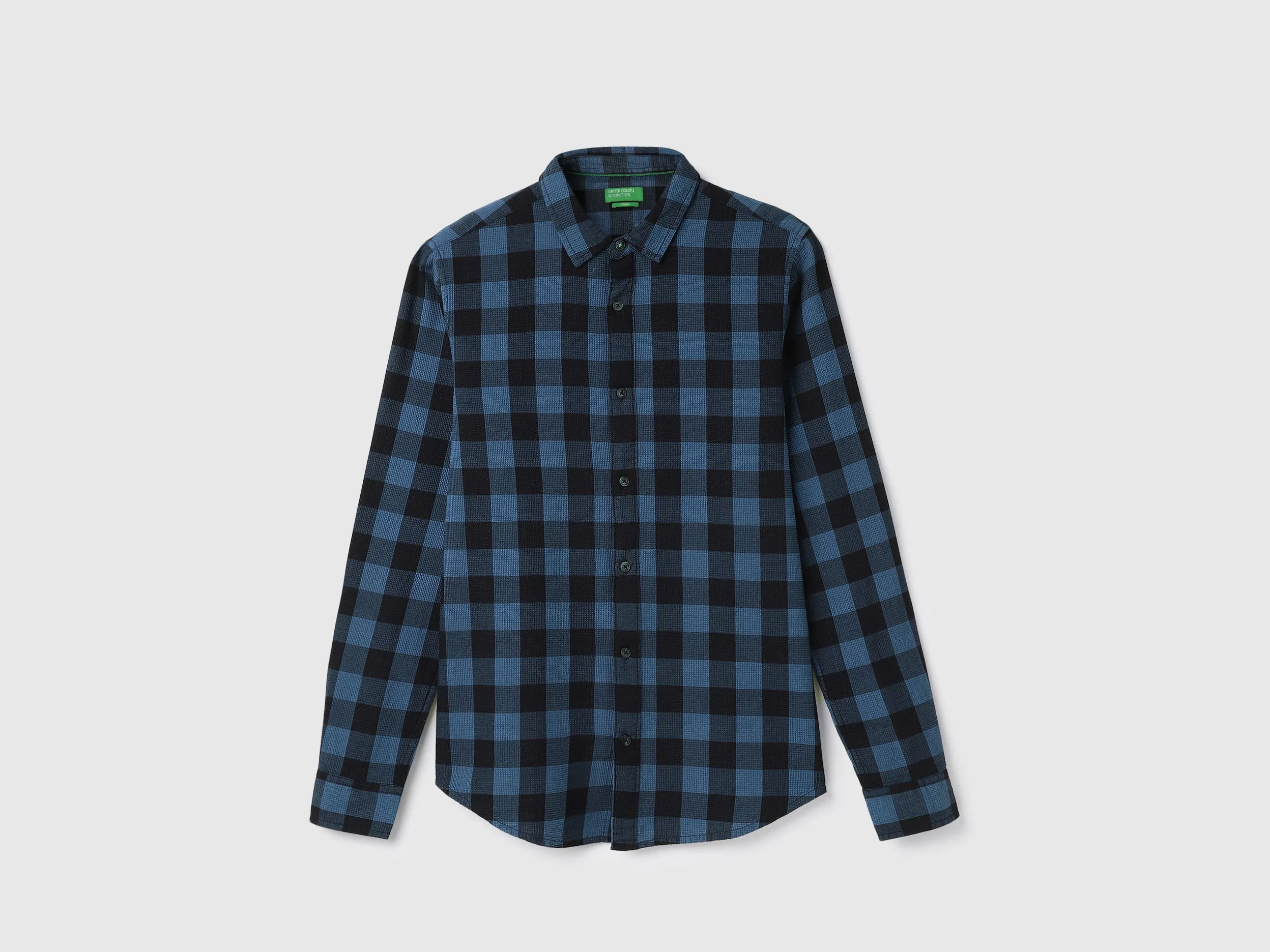 Regular Fit Spread Collar Checkered Shirts