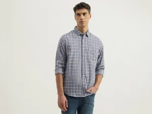 Regular Fit Spread Collar Checkered Shirts
