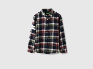 Regular Spread Collar Checkered Shirt