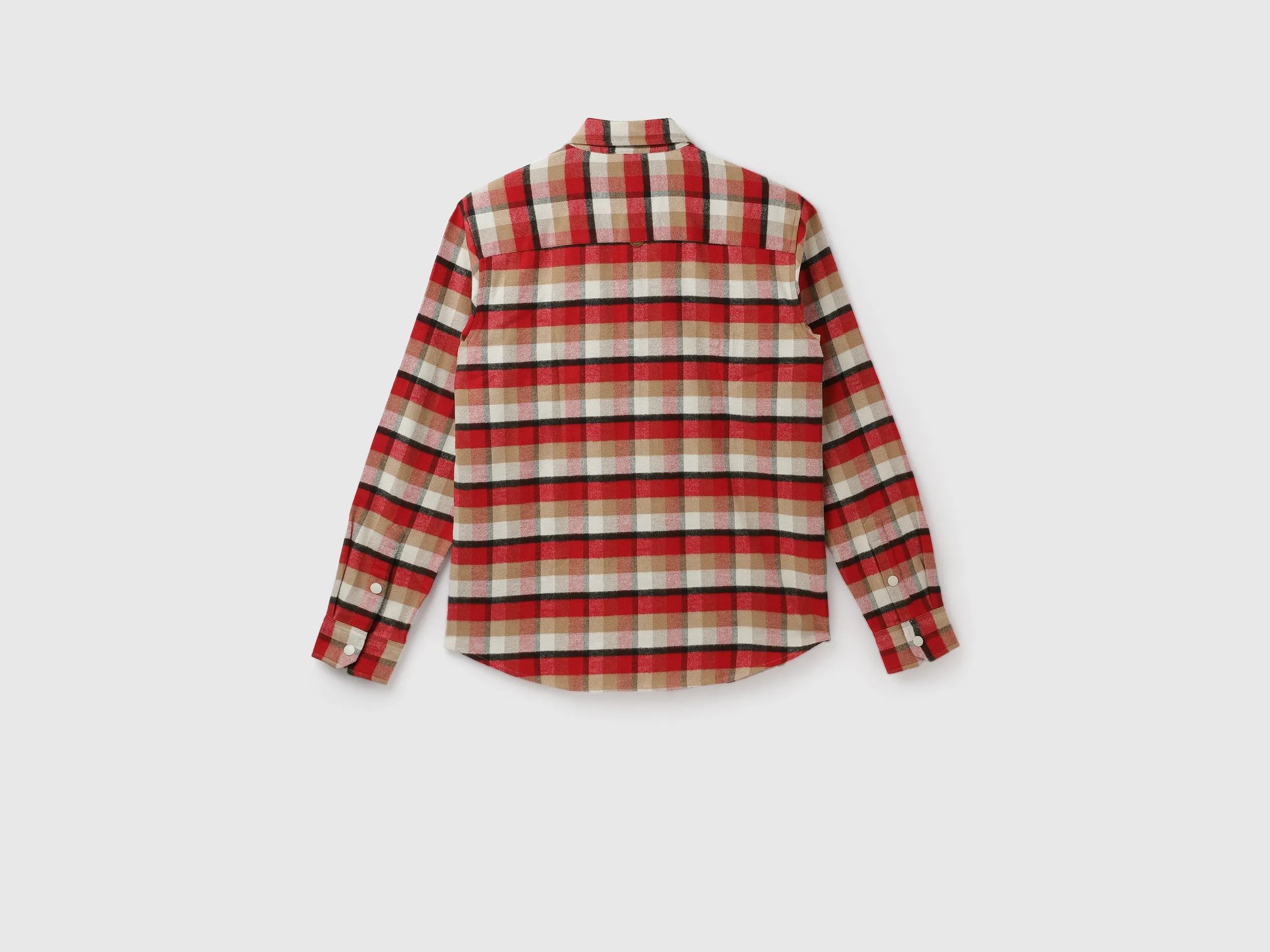 Regular Spread Collar Checkered Shirts