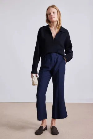 Rene Flare Trouser in Midnight