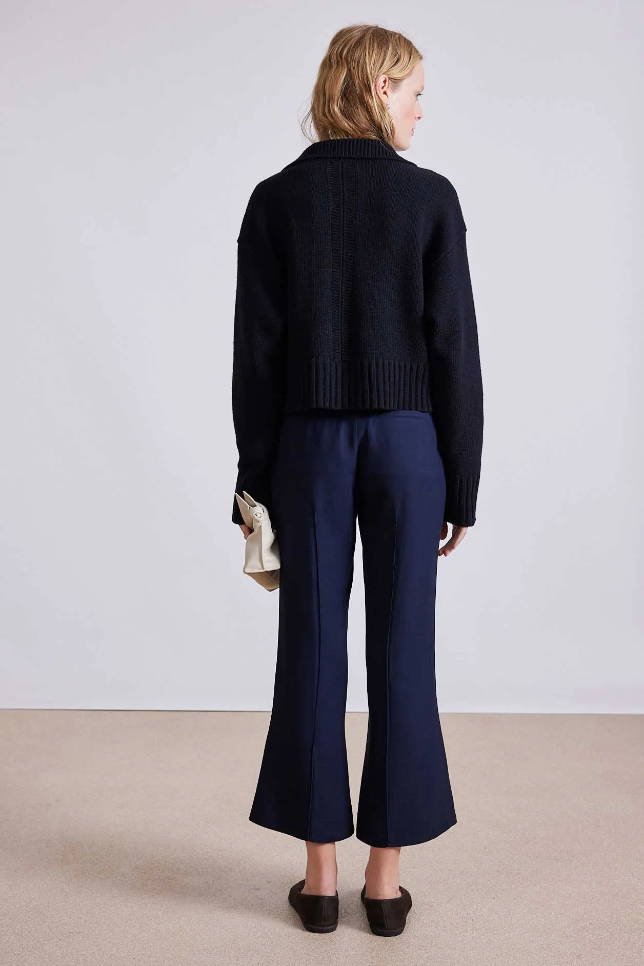 Rene Flare Trouser in Midnight