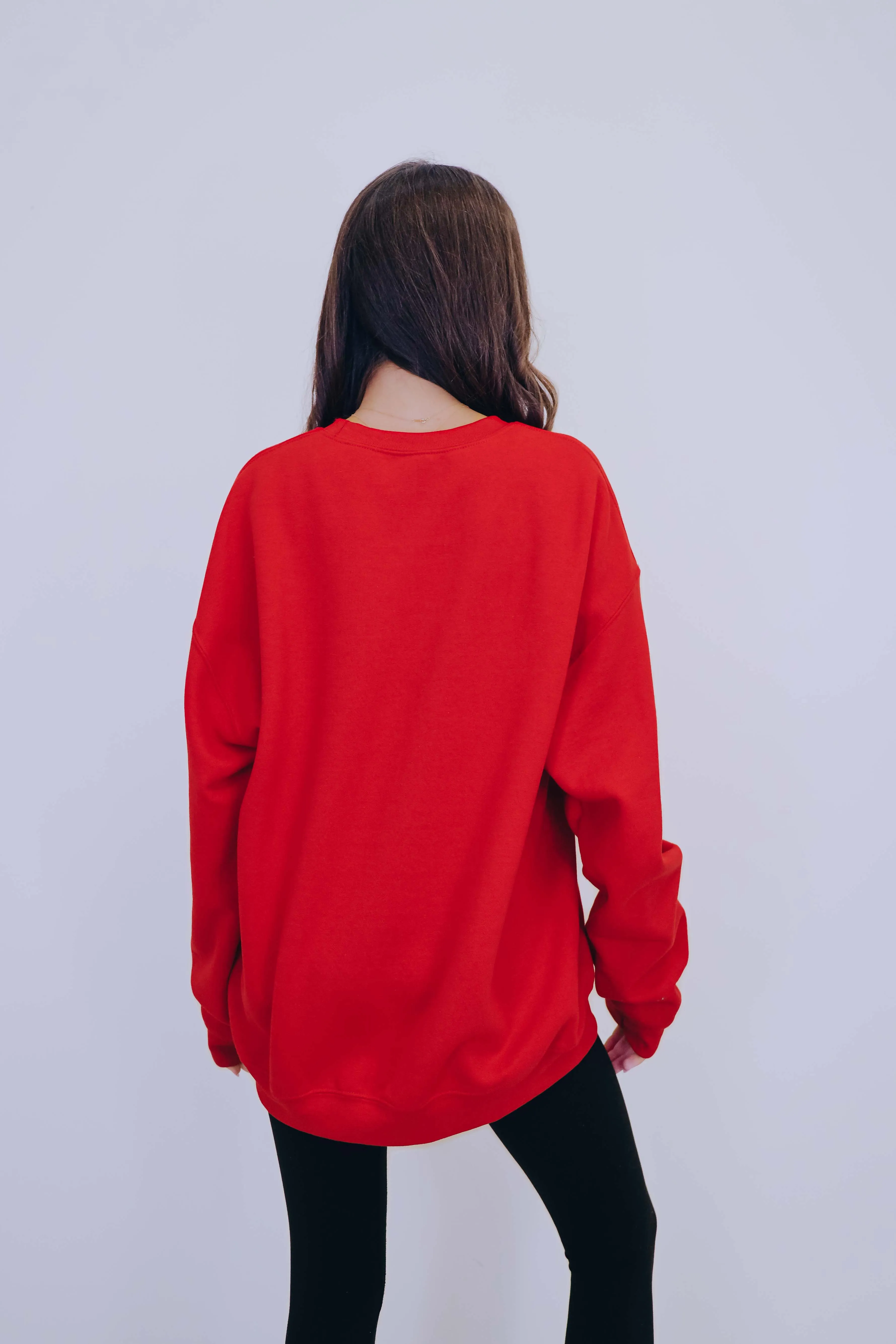 Retro Santa Checkered Graphic Sweatshirt
