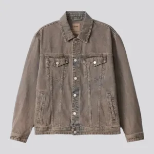 Retro style men's jean trucker jacket