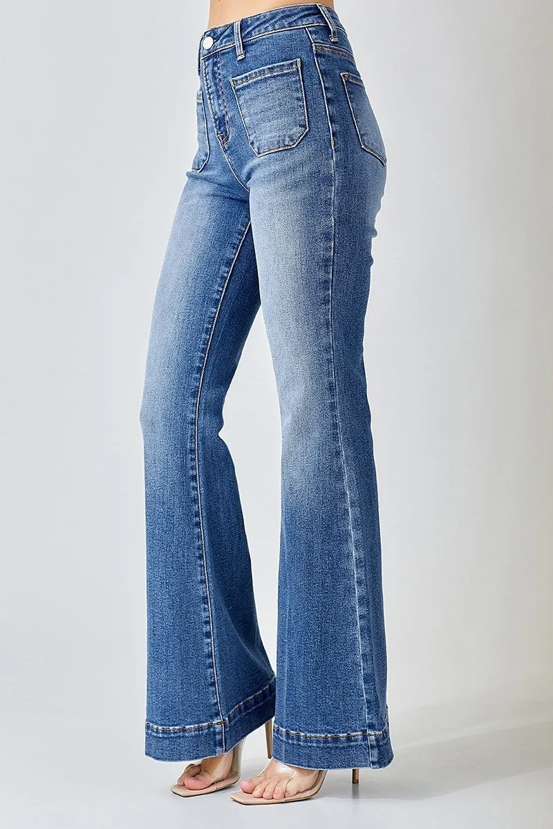 Risen Flare High Rise Denim