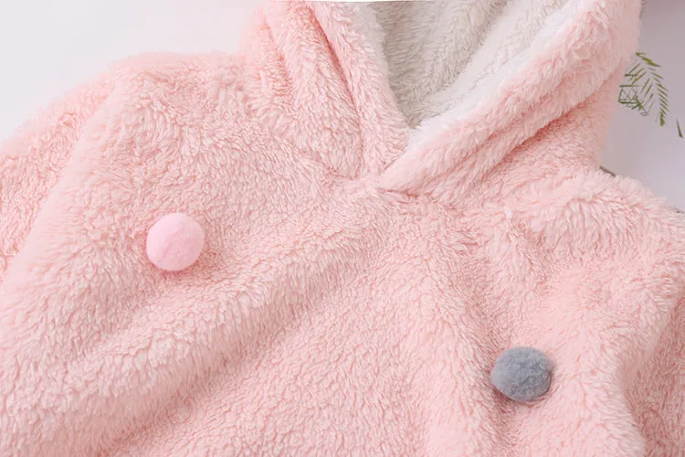 Romper Girl Hair Ball Korean Crawl Clothes