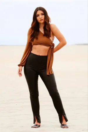 Ross Black Leather Pants