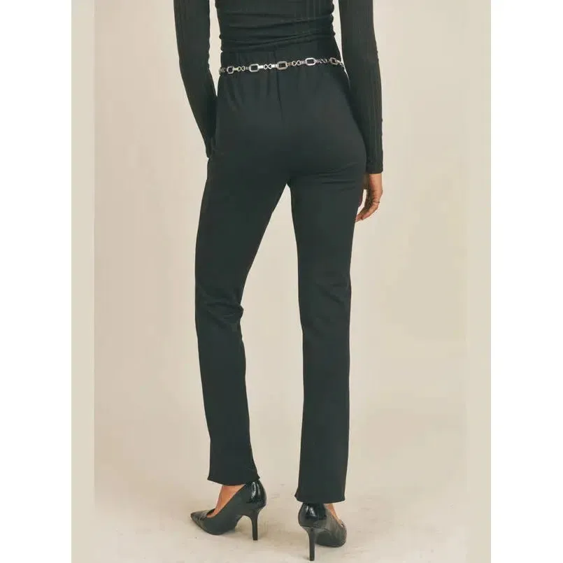 ROUNDABOUT FRONT SLIT FLARE PANTS