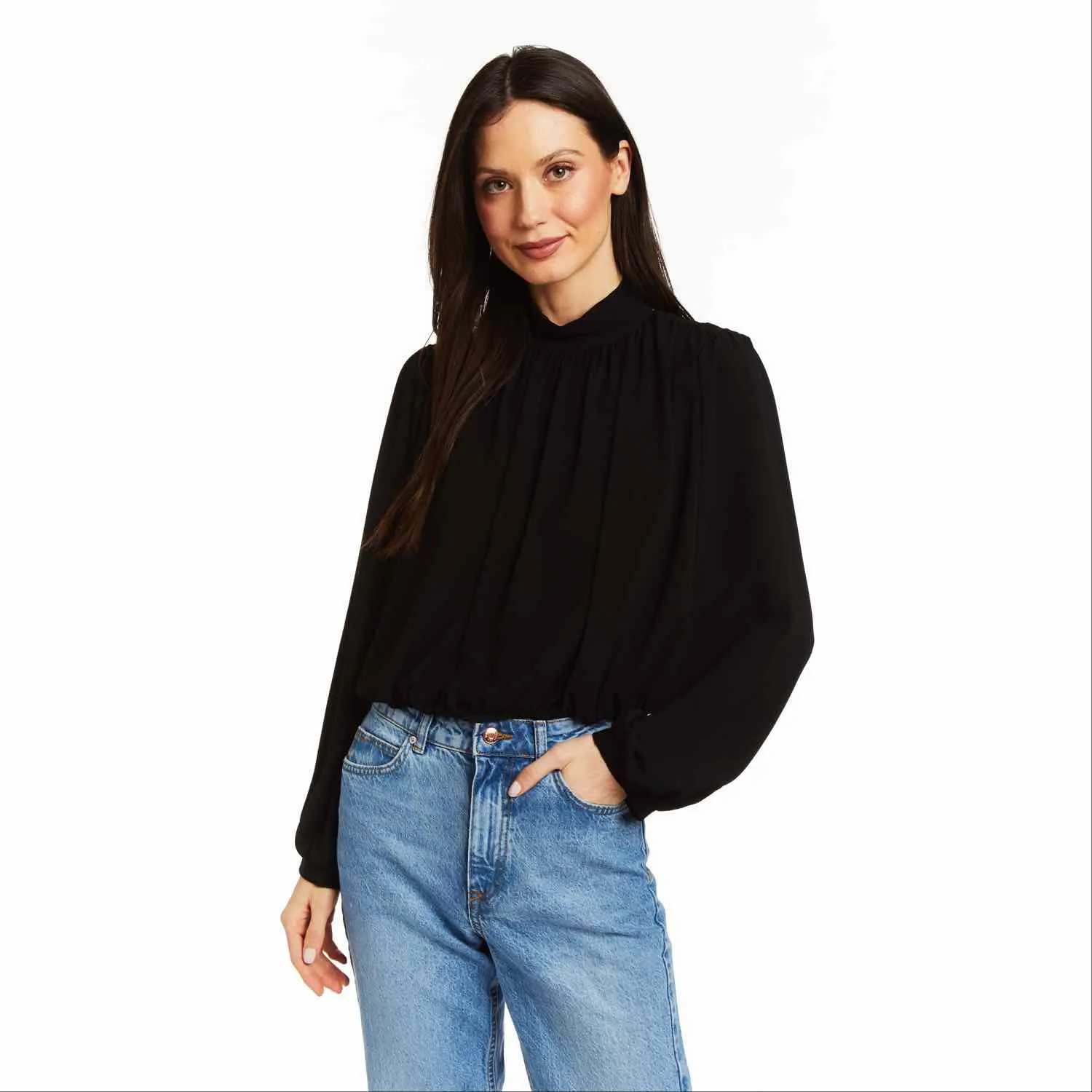 SALE! Gabin Long Sleeved Top in Black by Drew