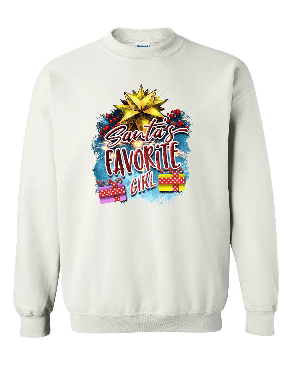 Santa favorite Girl sweatshirt, matching Christmas sweatshirt