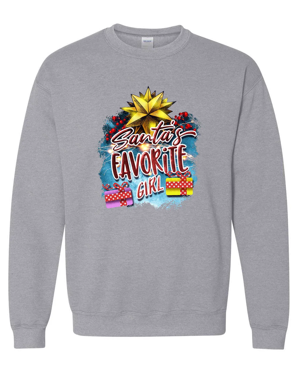 Santa favorite Girl sweatshirt, matching Christmas sweatshirt